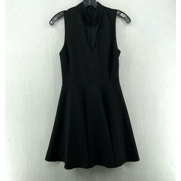 Lulus A-Line Dress Women's Sz S Black Loving You is Easy Keyhole Choker Neck - Picture 1 of 10